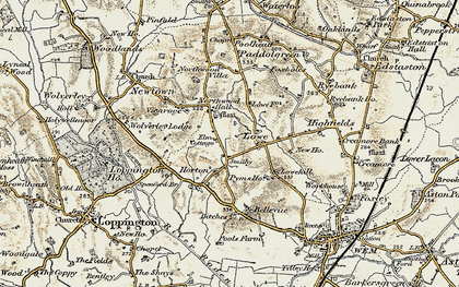 Old map of Horton in 1902