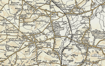 Old map of Horton Cross in 1898-1900
