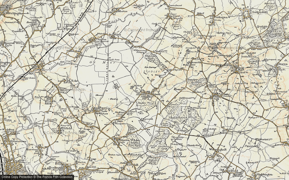 Old Map of Horton-cum-Studley, 1898-1899 in 1898-1899