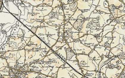 Old map of Horton Heath in 1897-1900