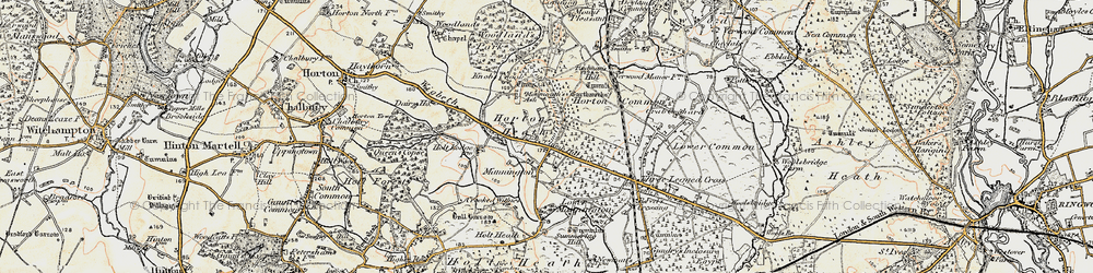 Old map of Horton Heath in 1897-1909