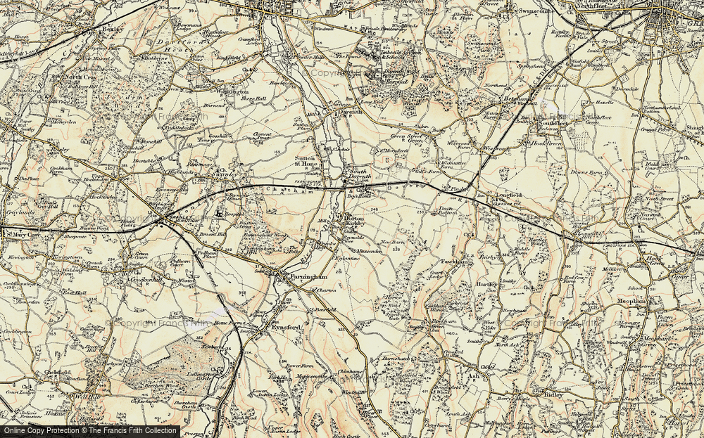 Old Map of Horton Kirby, 1897-1898 in 1897-1898