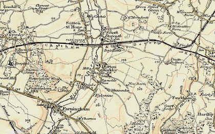 Old map of Horton Kirby in 1897-1898