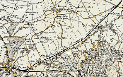 Old map of Wheat Leasows in 1902