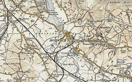 Old map of Horwich in 1903