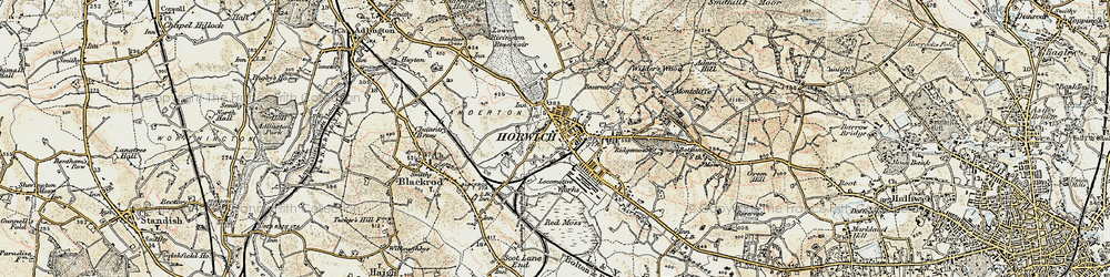 Old map of Horwich in 1903
