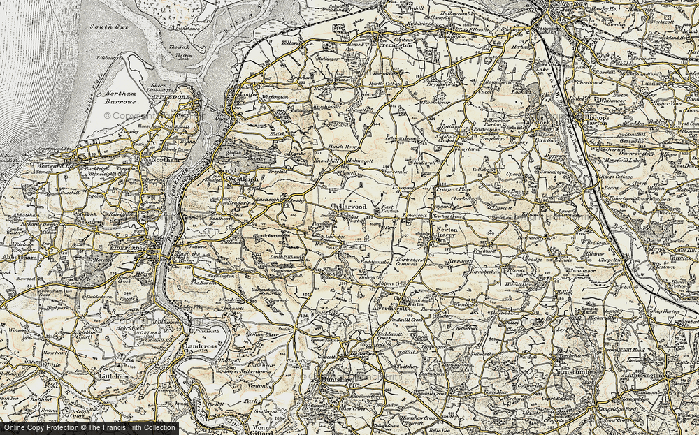 Old Map of Horwood, 1900 in 1900