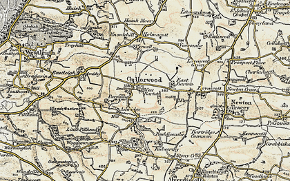 Old map of Bulworthy in 1900