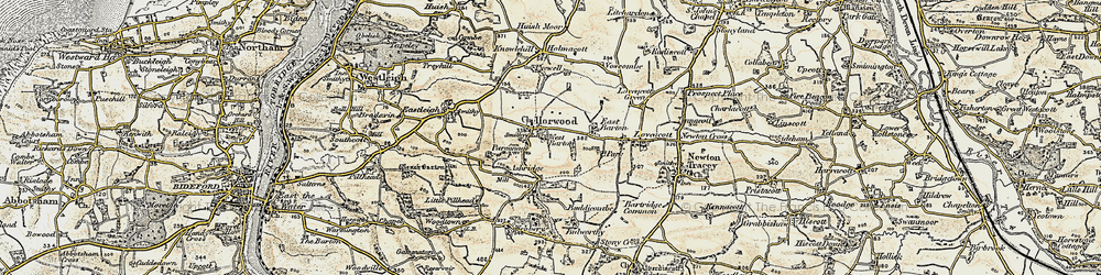 Old map of Bulworthy in 1900