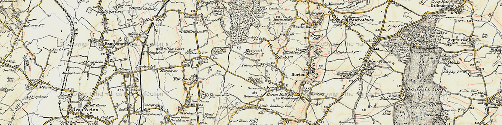 Old map of Horwood Riding in 1898-1899
