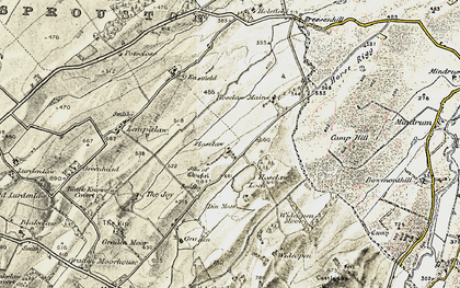 Old map of Wideopen Moor in 1901-1904