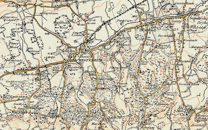 Old map of Hosey Hill in 1898-1902