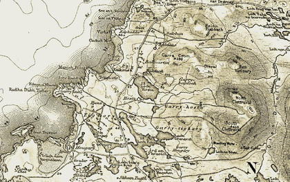 Old map of Hosta in 1911