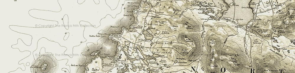 Old map of Hosta in 1911