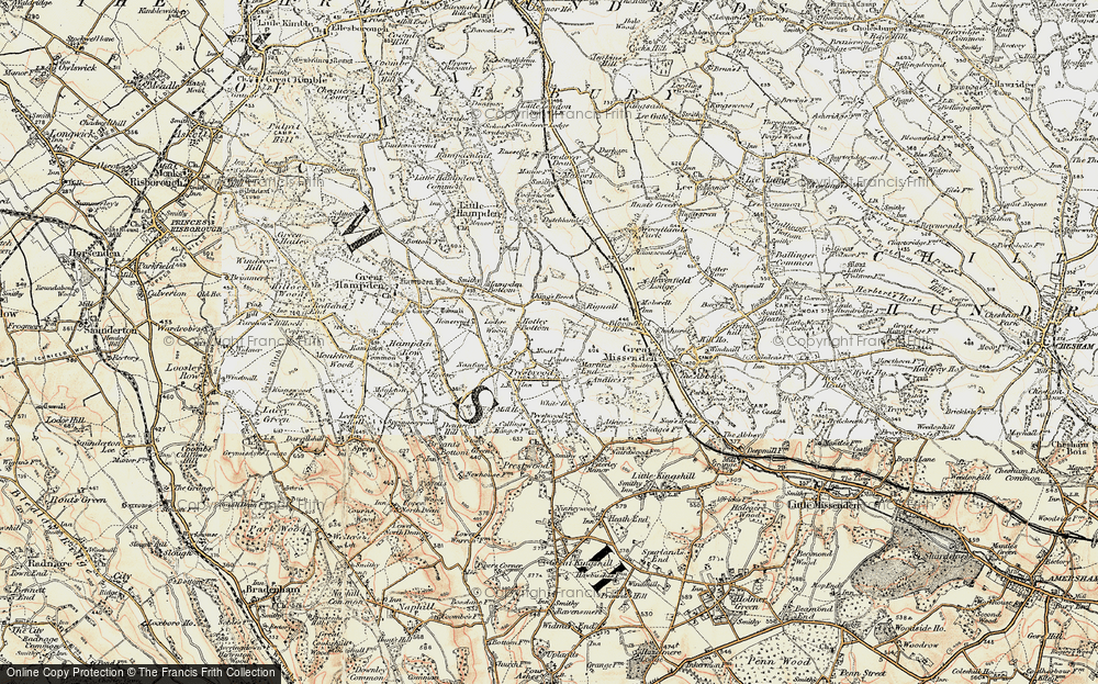 Old Map of Hotley Bottom, 1897-1898 in 1897-1898