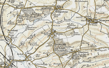Old map of Hoton in 1902-1903