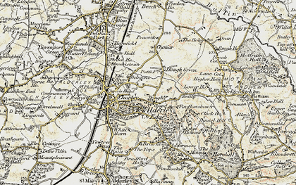 Old map of Hough in 1902-1903
