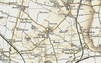 Old map of Hough-on-the-Hill in 1902-1903
