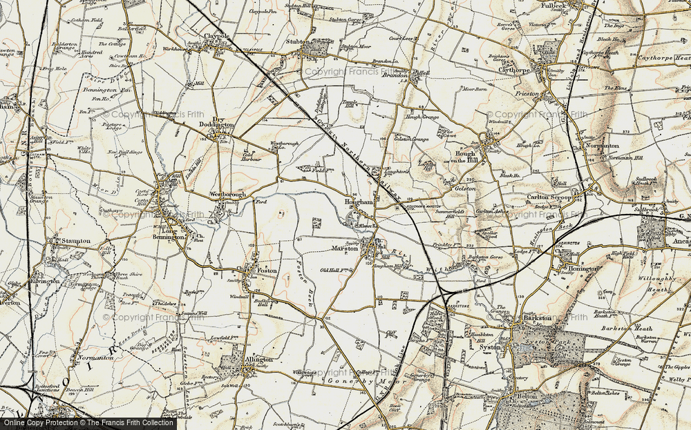 Old Map of Hougham, 1902-1903 in 1902-1903