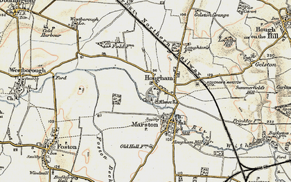 Old map of Hougham in 1902-1903