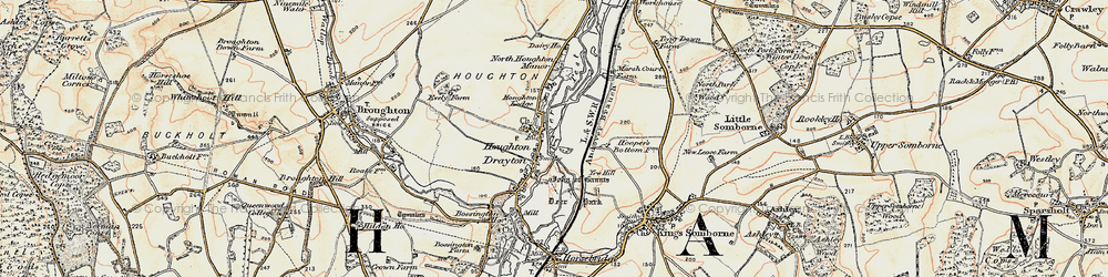 Old map of Houghton in 1897-1900