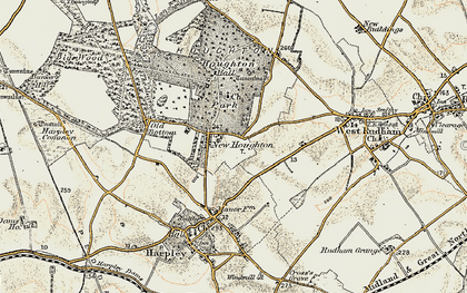 Old map of Houghton in 1901-1902