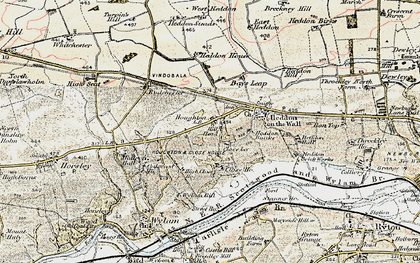 Old map of Heddon Mill in 1901-1903