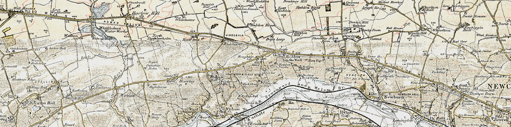 Old map of Heddon Mill in 1901-1903