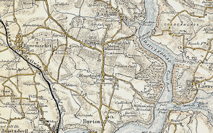 Old map of Thurston in 1901-1912