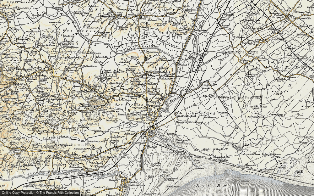 Old Map of Historic Map covering Boonshill in 1898
