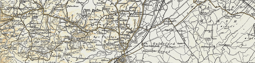 Old map of Boonshill in 1898