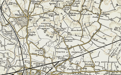 Old map of Houghton Green in 1903
