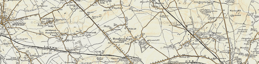 Old map of Houghton Regis in 1898-1899