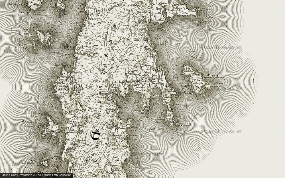 Old Map of Houlland, 1911-1912 in 1911-1912