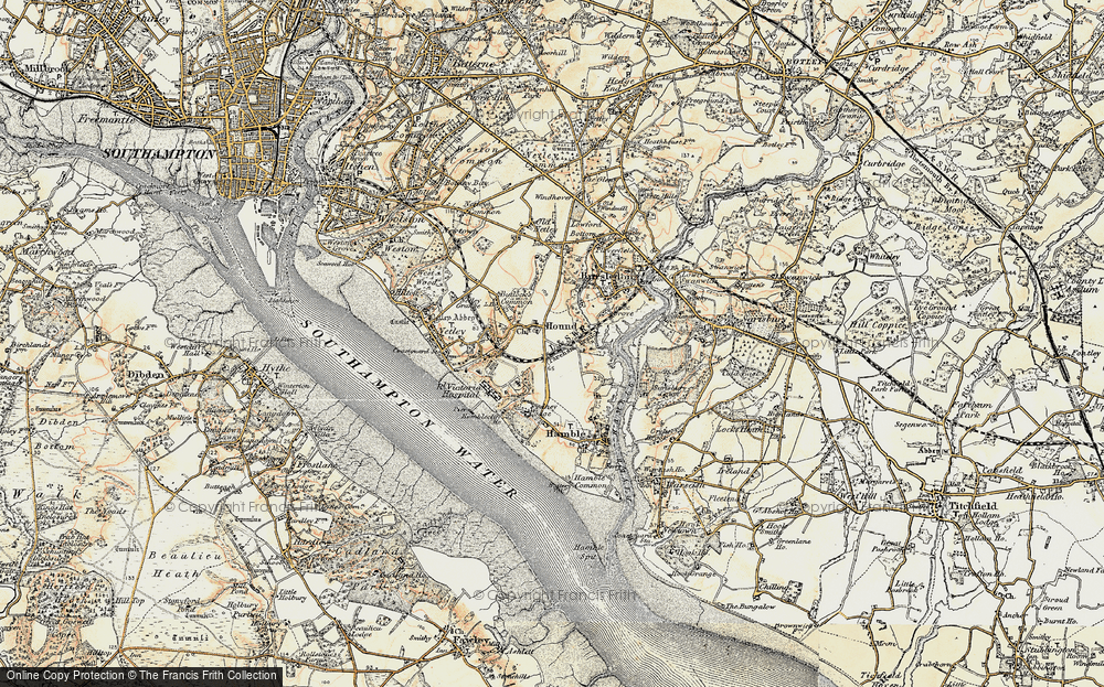 Old Map of Hound, 1897-1909 in 1897-1909