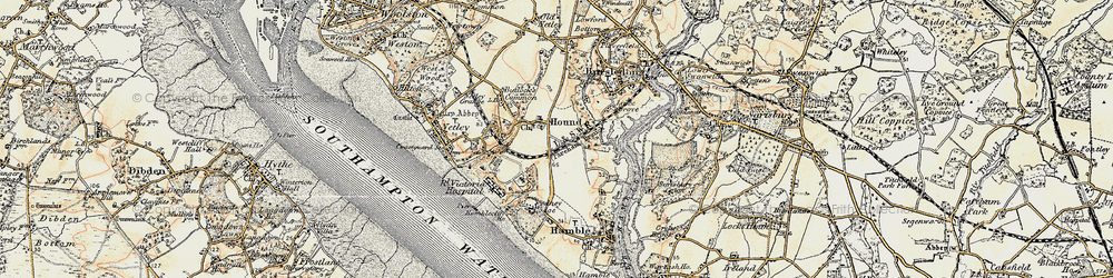 Old map of Hound in 1897-1909