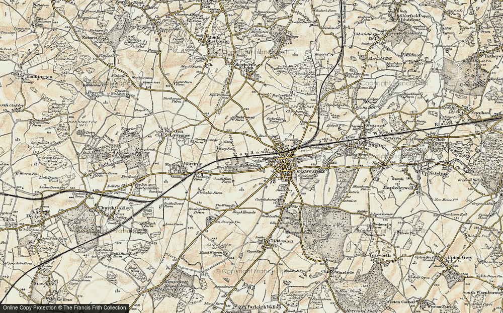 Old Map of Houndmills, 1897-1900 in 1897-1900