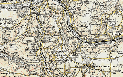 Old map of Houndscroft in 1898-1900
