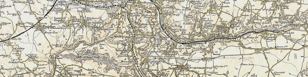 Old map of Houndscroft in 1898-1900