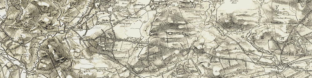 Old map of Brownshall in 1903-1904