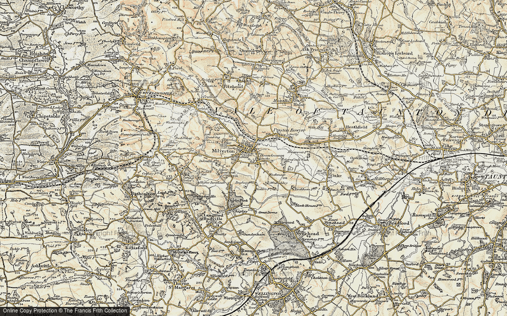Old Map of Houndsmoor, 1898-1900 in 1898-1900