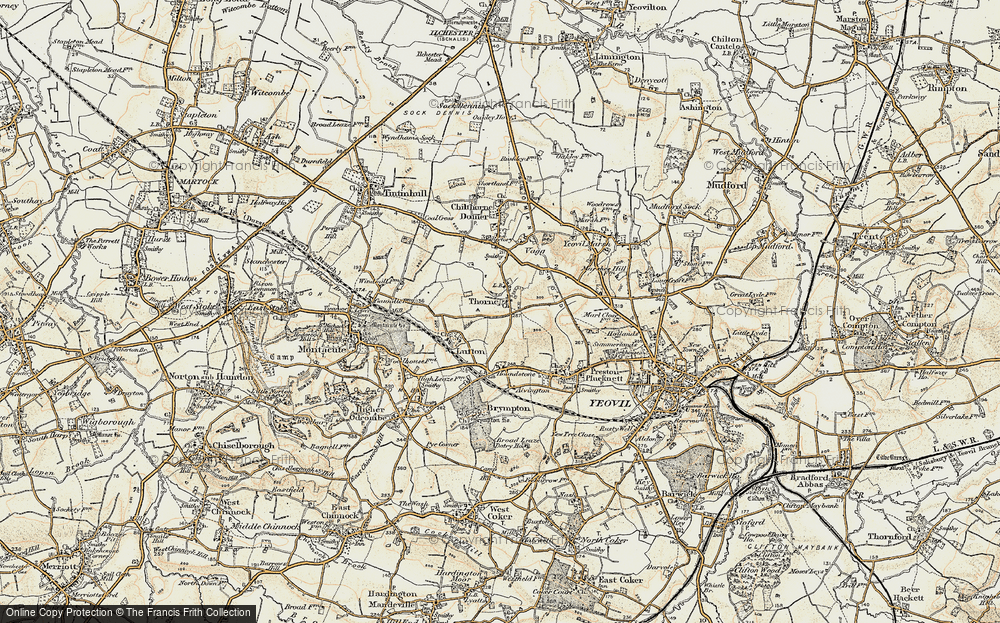 Old Map of Houndstone, 1899 in 1899