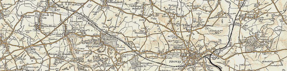 Old map of Houndstone in 1899