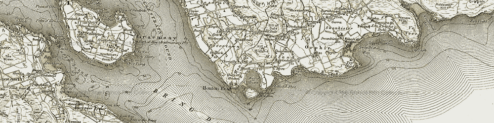 Old map of Blackbraes in 1911-1912