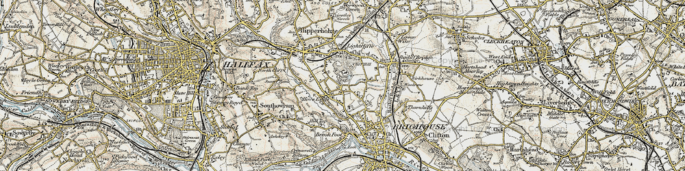 Old map of Hove Edge in 1903
