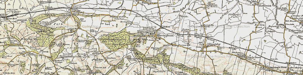 Old map of Hovingham in 1903-1904