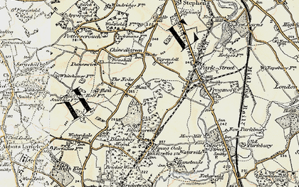 Old map of How Wood in 1897-1898