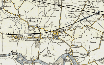 Old map of Howden in 1903