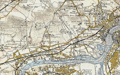 Old map of Howdon in 1901-1903