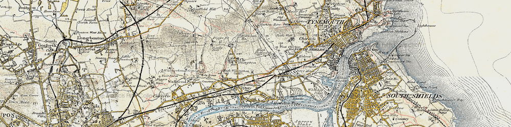 Old map of Howdon in 1901-1903